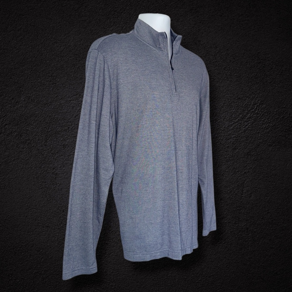 Daniel Cremieux Signature Collection Men’s Blue Quarter Zip Long Sleeve Size L